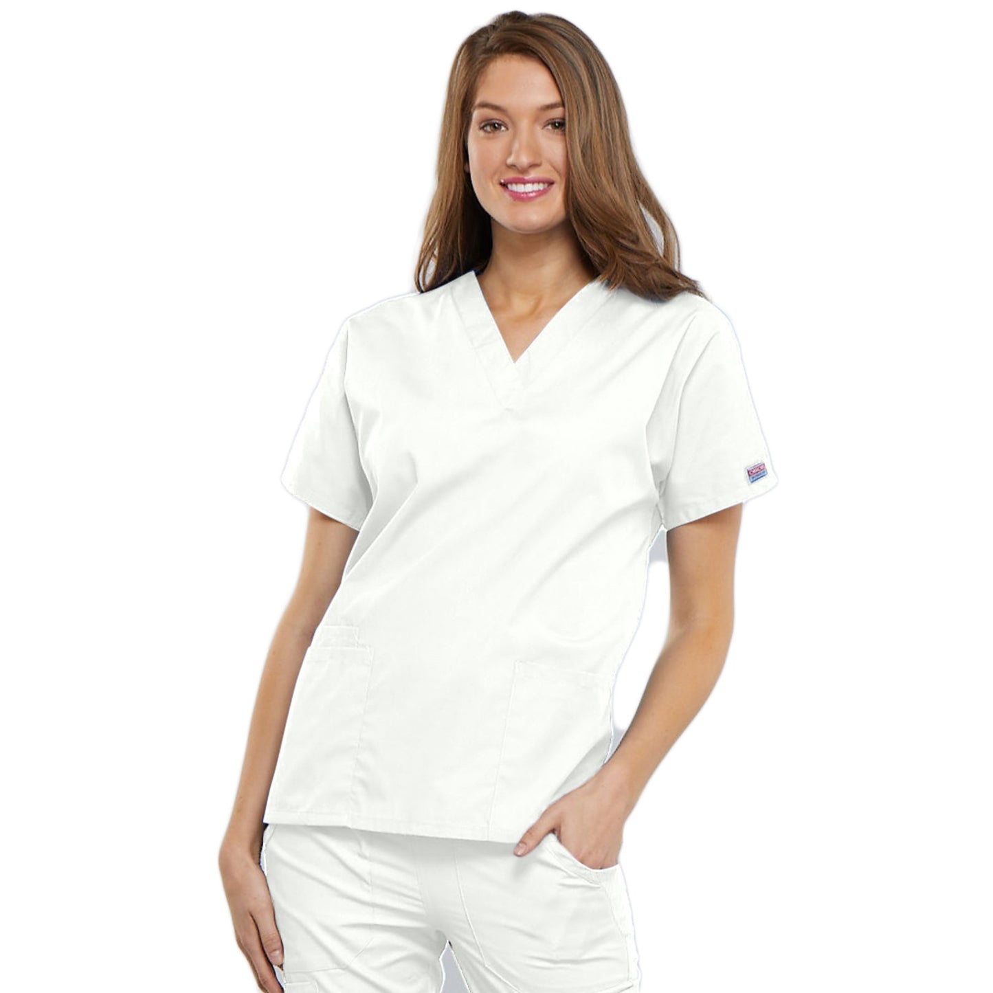 Cherokee Workwear 4700 Scrubs Top Women's V-Neck White
