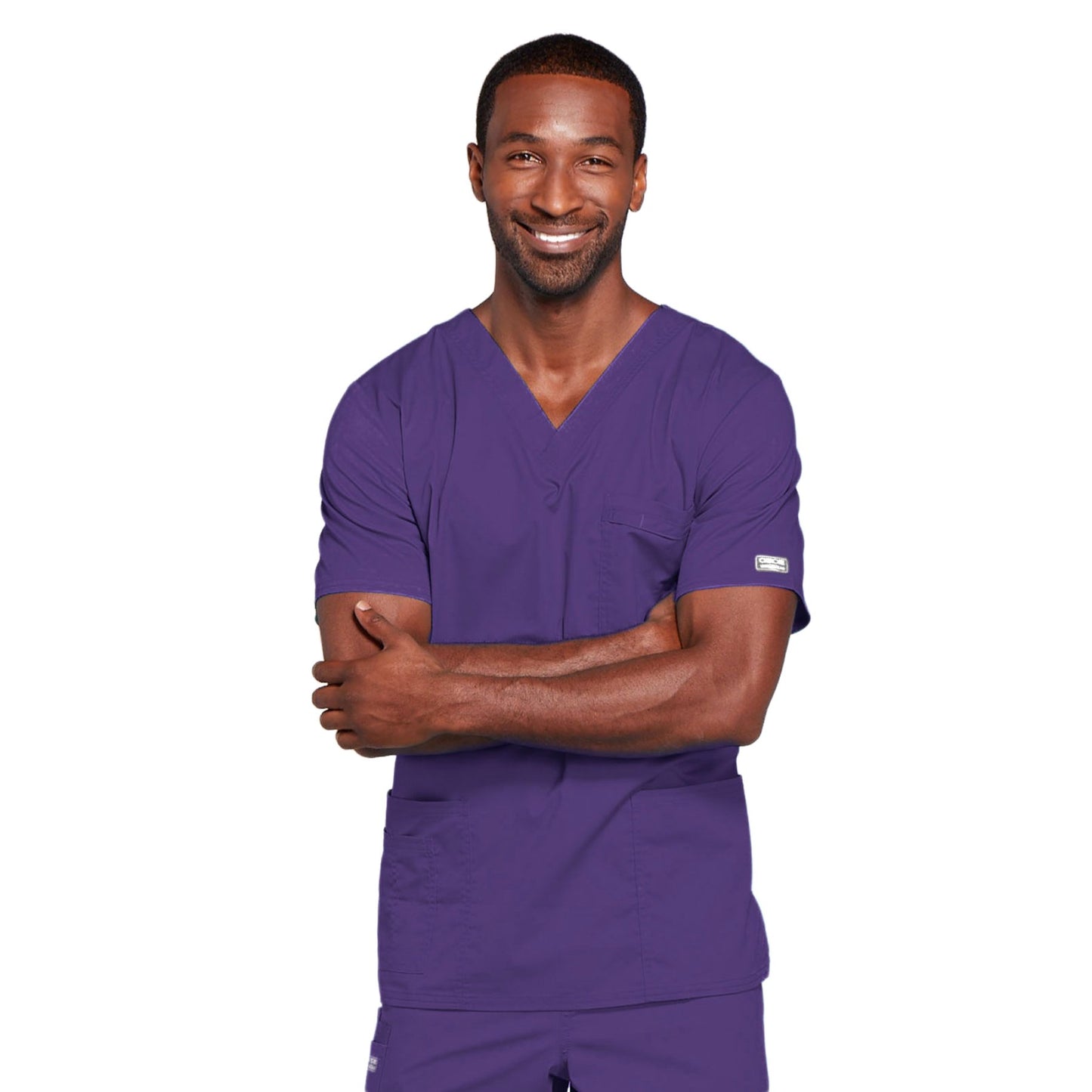 Cherokee Core Stretch 4725 Scrubs Top Unisex V-Neck Grape