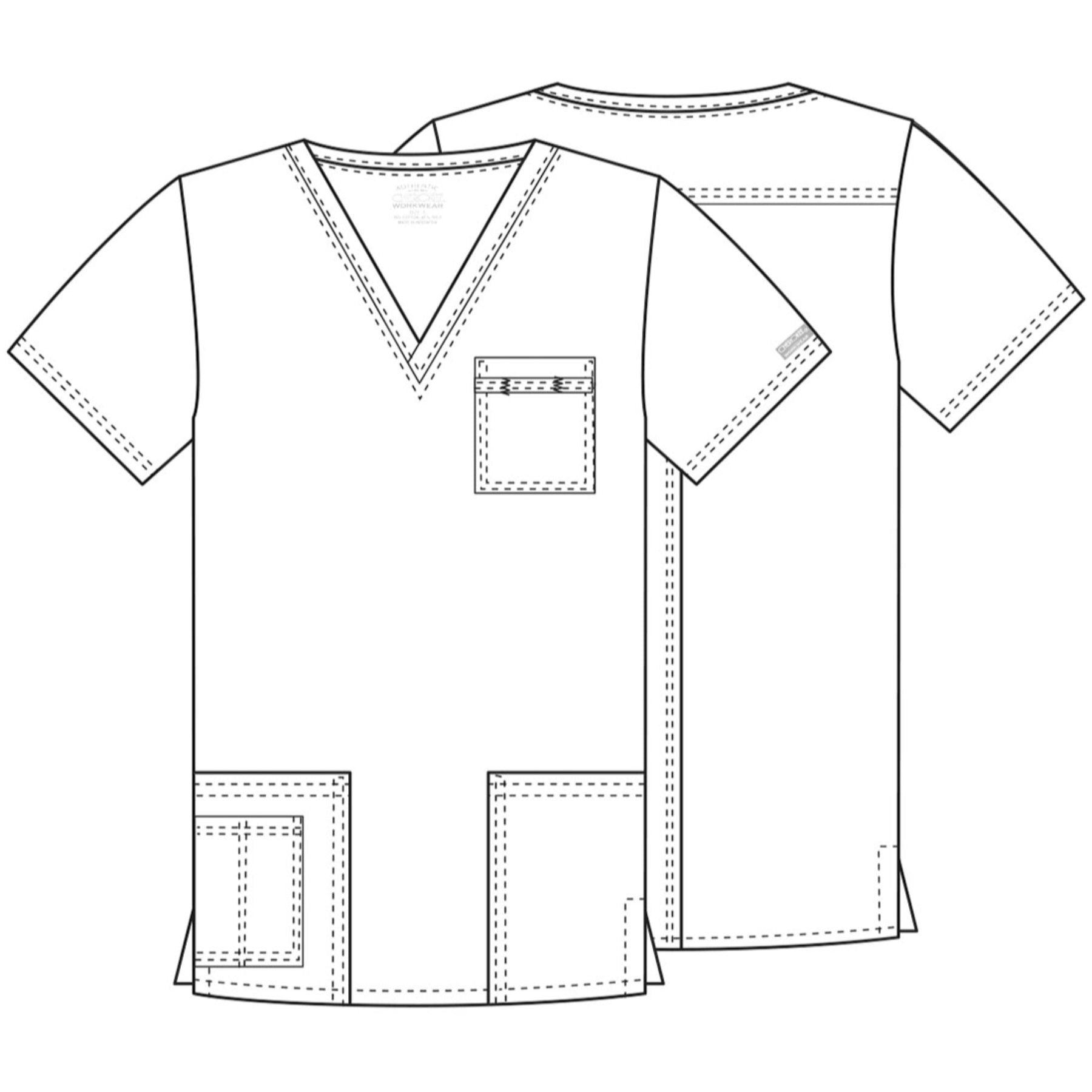 Cherokee Core Stretch 4725 Scrubs Top Unisex V-Neck Grape L