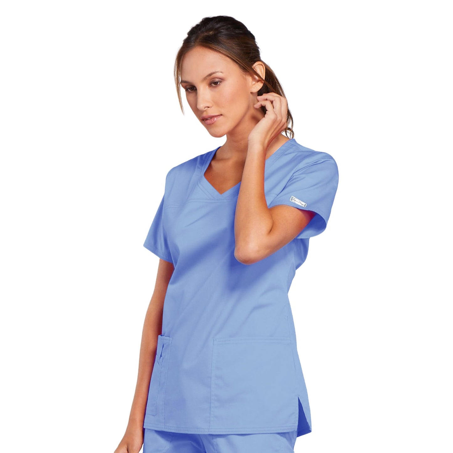 Cherokee Core Stretch 4727 Scrubs Top Women's V-Neck Ciel Blue 4XL
