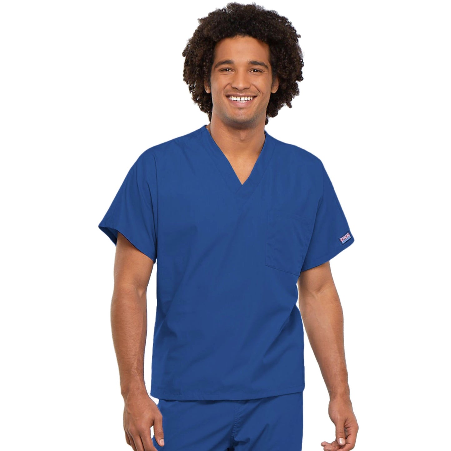 Cherokee Workwear 4777 Scrubs Top Unisex V-Neck Tunic. Royal