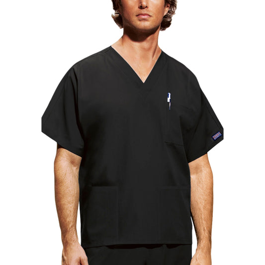 Cherokee Workwear 4876 Scrubs Top Unisex V-Neck Black