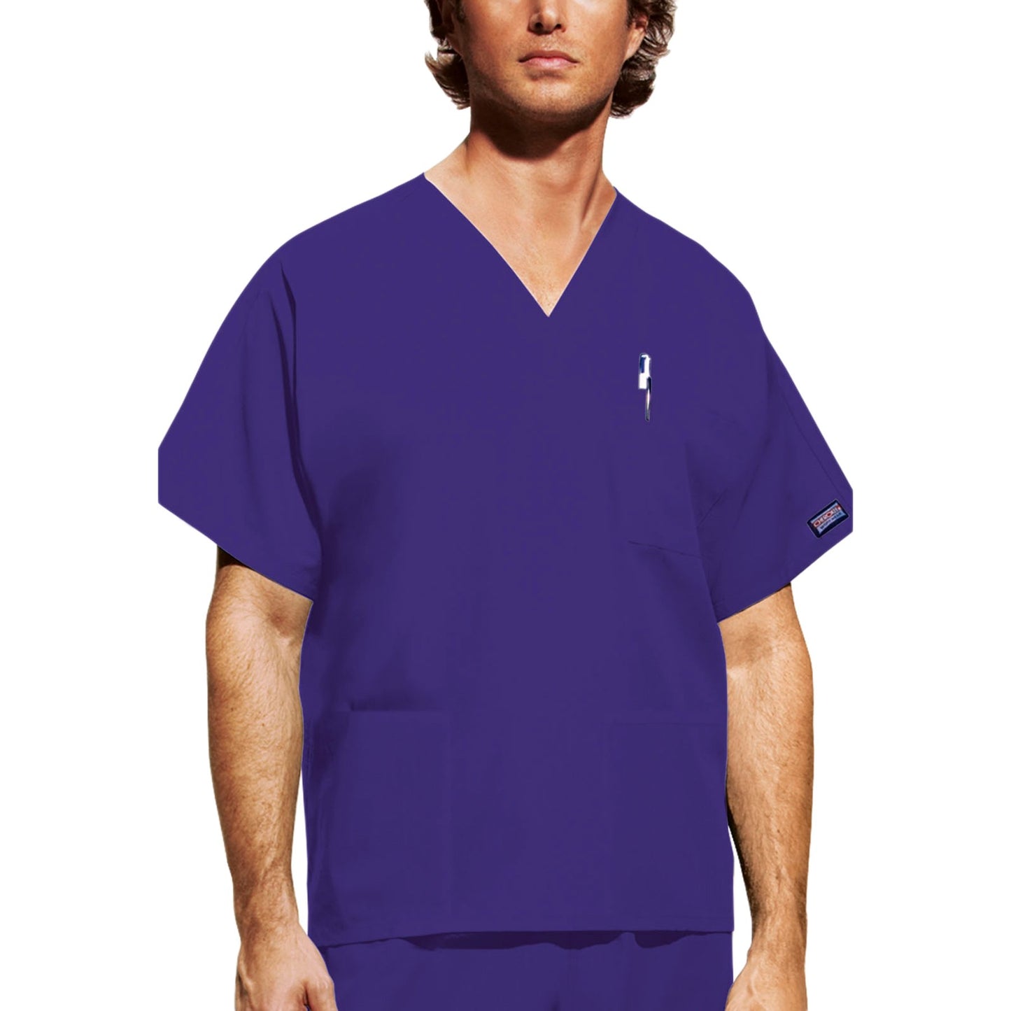 Cherokee Workwear 4876 Scrubs Top Unisex V-Neck Grape