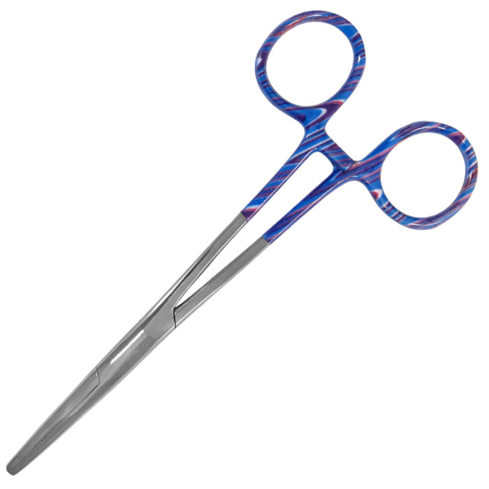 Prestige 5.5" Colormate Kelly Forceps Candy Swirls Blue