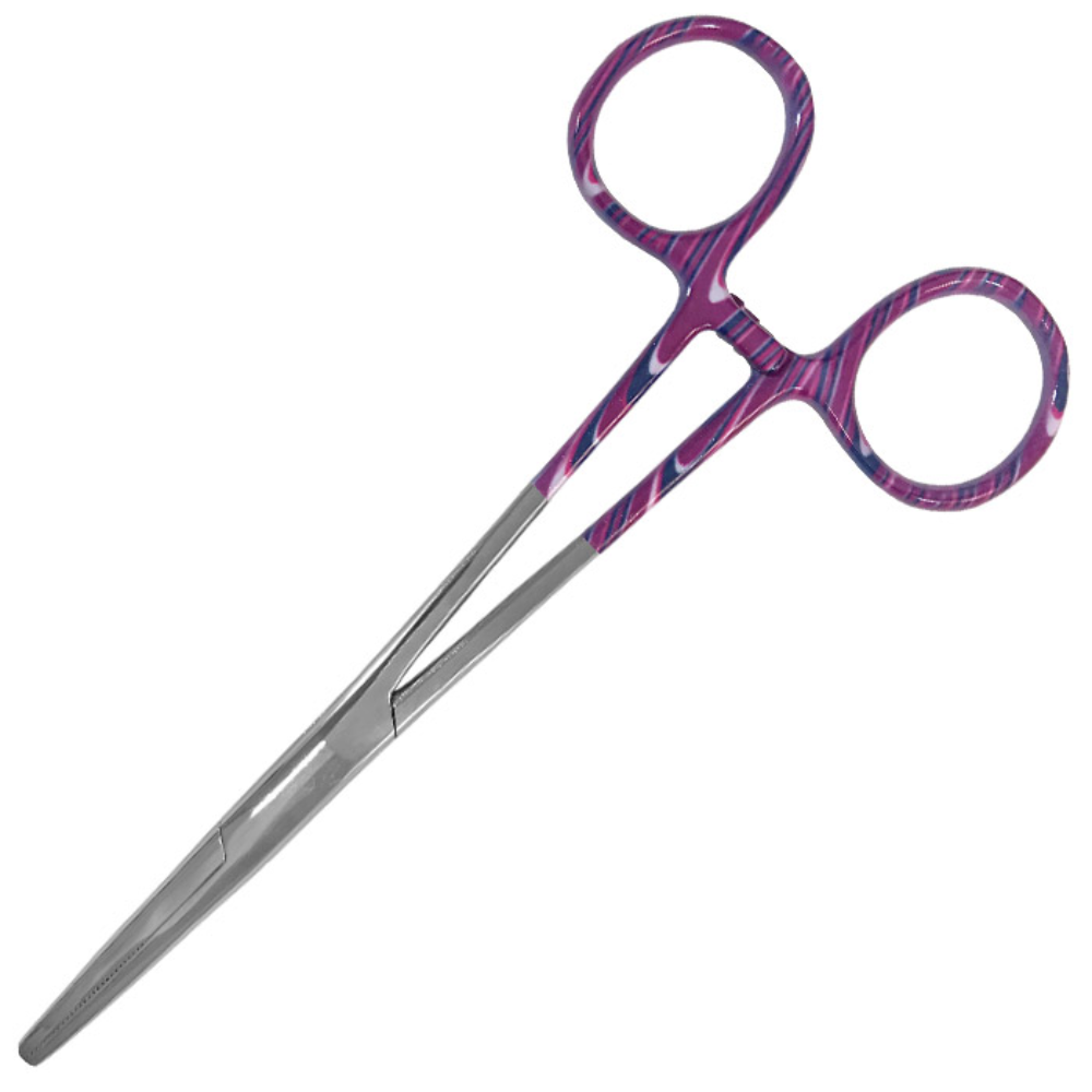 Prestige 5.5" Colormate Kelly Forceps Candy Swirls Purple