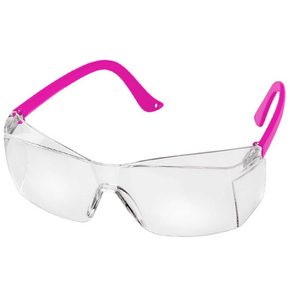 Prestige Colored Temple Safety Glasses Neon Pink