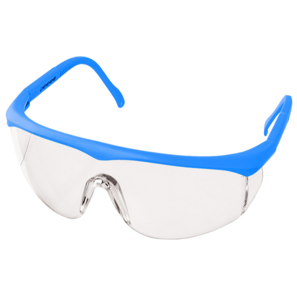 Prestige Colored Full Frame Safety Glasses Neon Blue