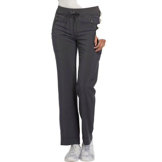 Cherokee Infinity CK100A Scrubs Pants Women's Mid Rise Tapered Leg Drawstring s Pewter