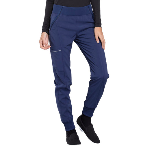 Cherokee Infinity CK110A Scrubs Pants Women's Mid Rise Tapered Leg Jogger Navy