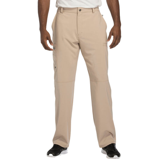 Cherokee Infinity CK200A Scrubs Pants Men's Fly Front Khaki