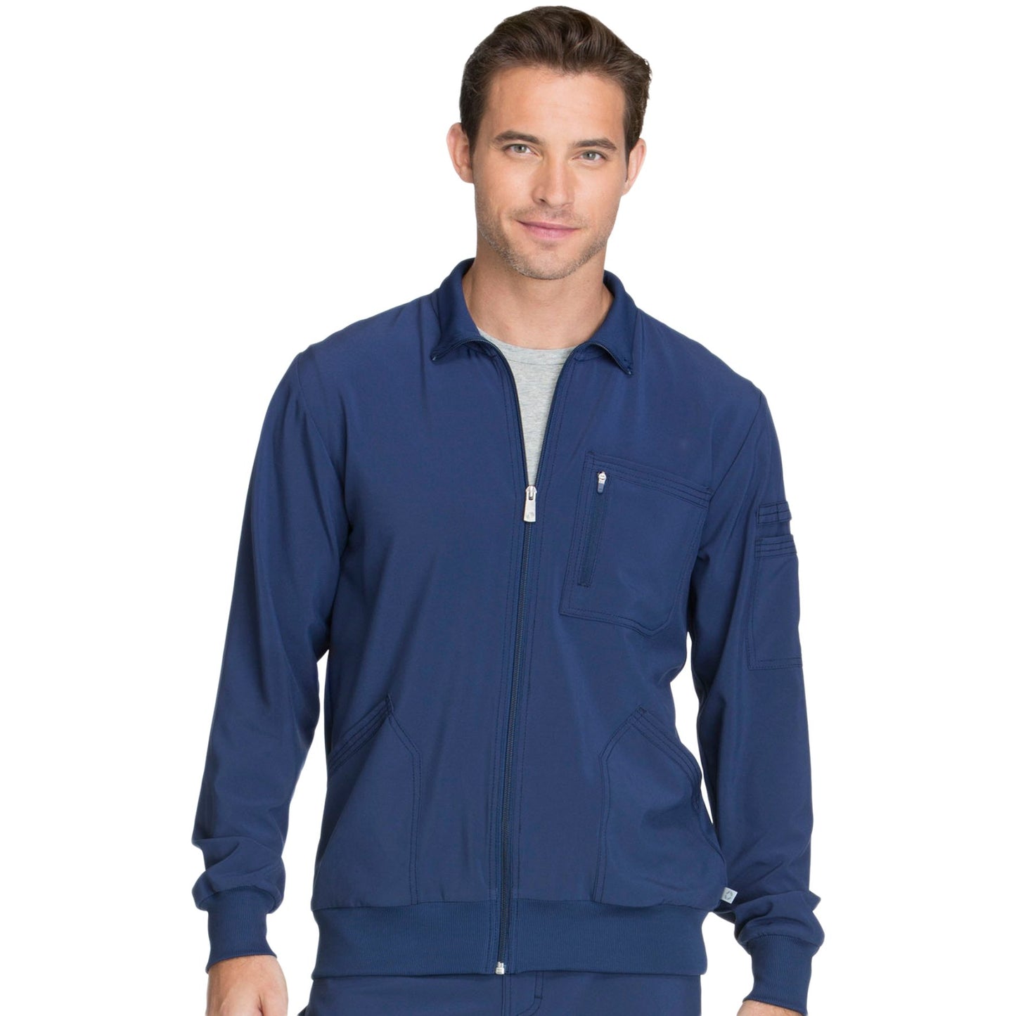 Cherokee Infinity CK305A Scrubs Jacket Men's Zip Front Navy