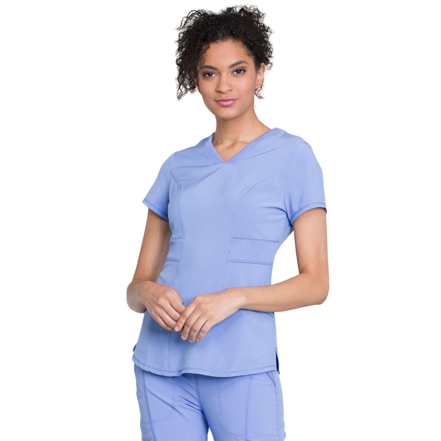 Cherokee Infinity CK623A Scrubs Top Women's V-Neck Ciel Blue