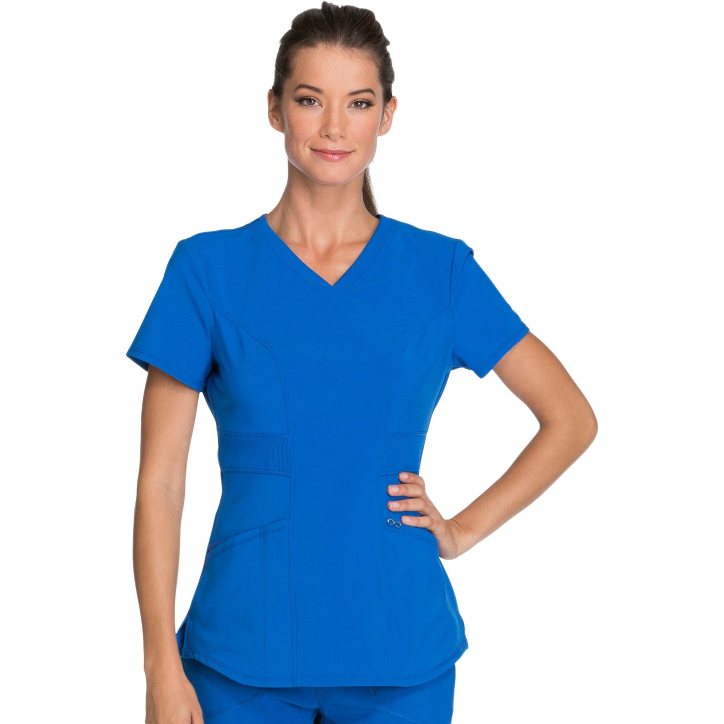 Cherokee Infinity CK623A Scrubs Top Women's V-Neck Royal