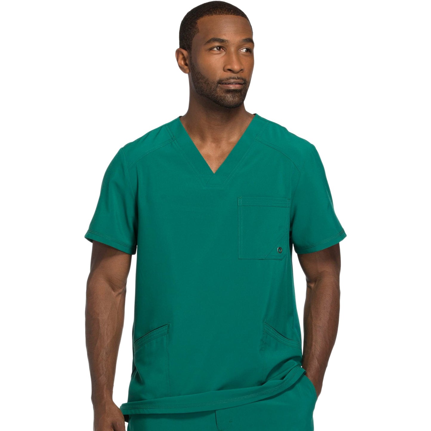 Cherokee Infinity CK900A Scrubs Top Men's V-Neck Hunter Green