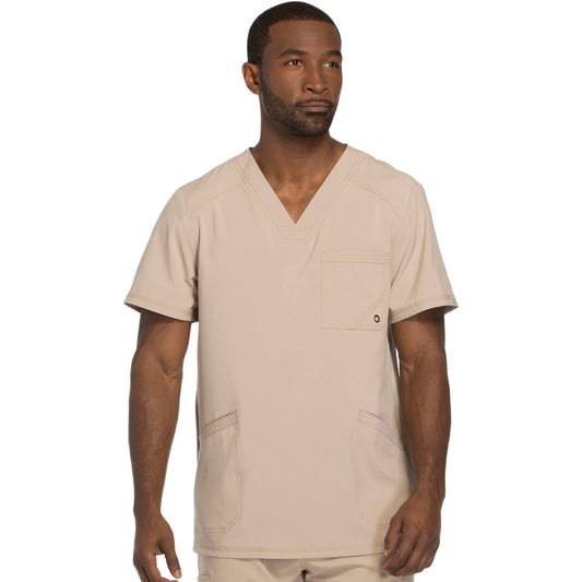 Cherokee Infinity CK900A Scrubs Top Men's V-Neck Khaki