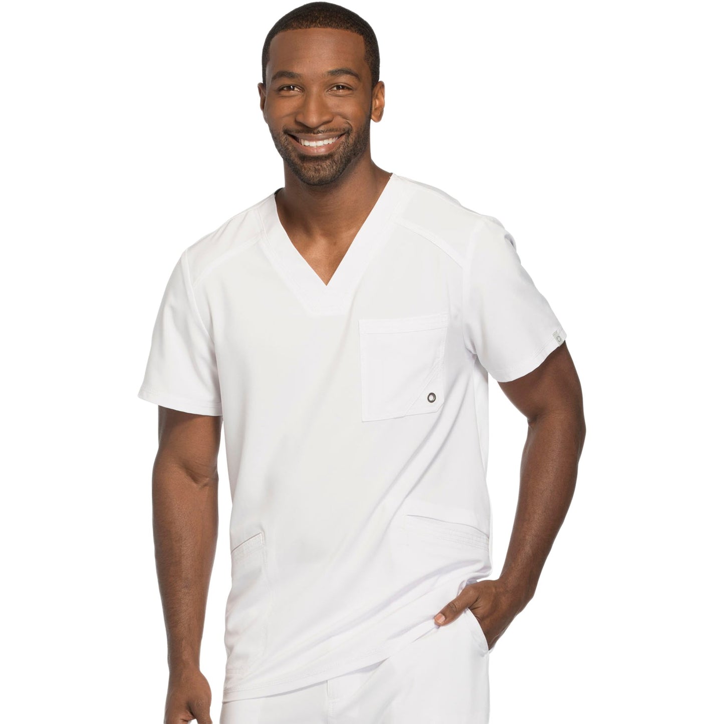 Cherokee Infinity CK900A Scrubs Top Men's V-Neck White