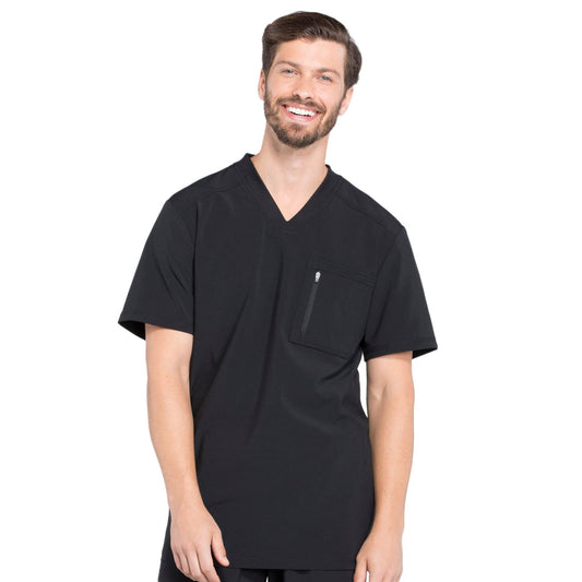 Cherokee Infinity CK910A Scrubs Top Men's V-Neck Black