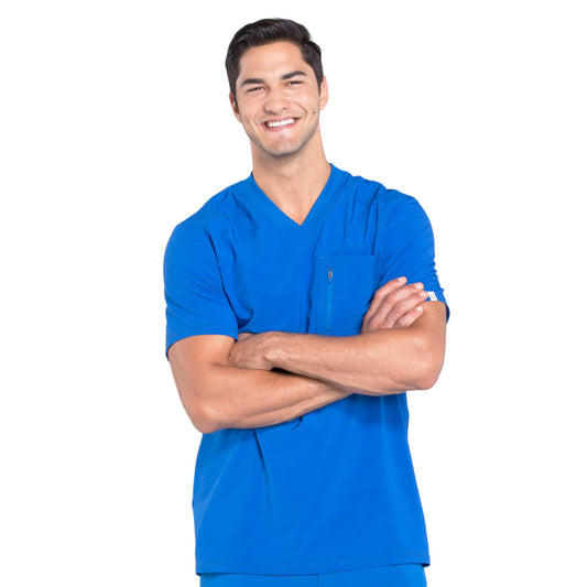 Cherokee Infinity CK910A Scrubs Top Men's V-Neck Royal