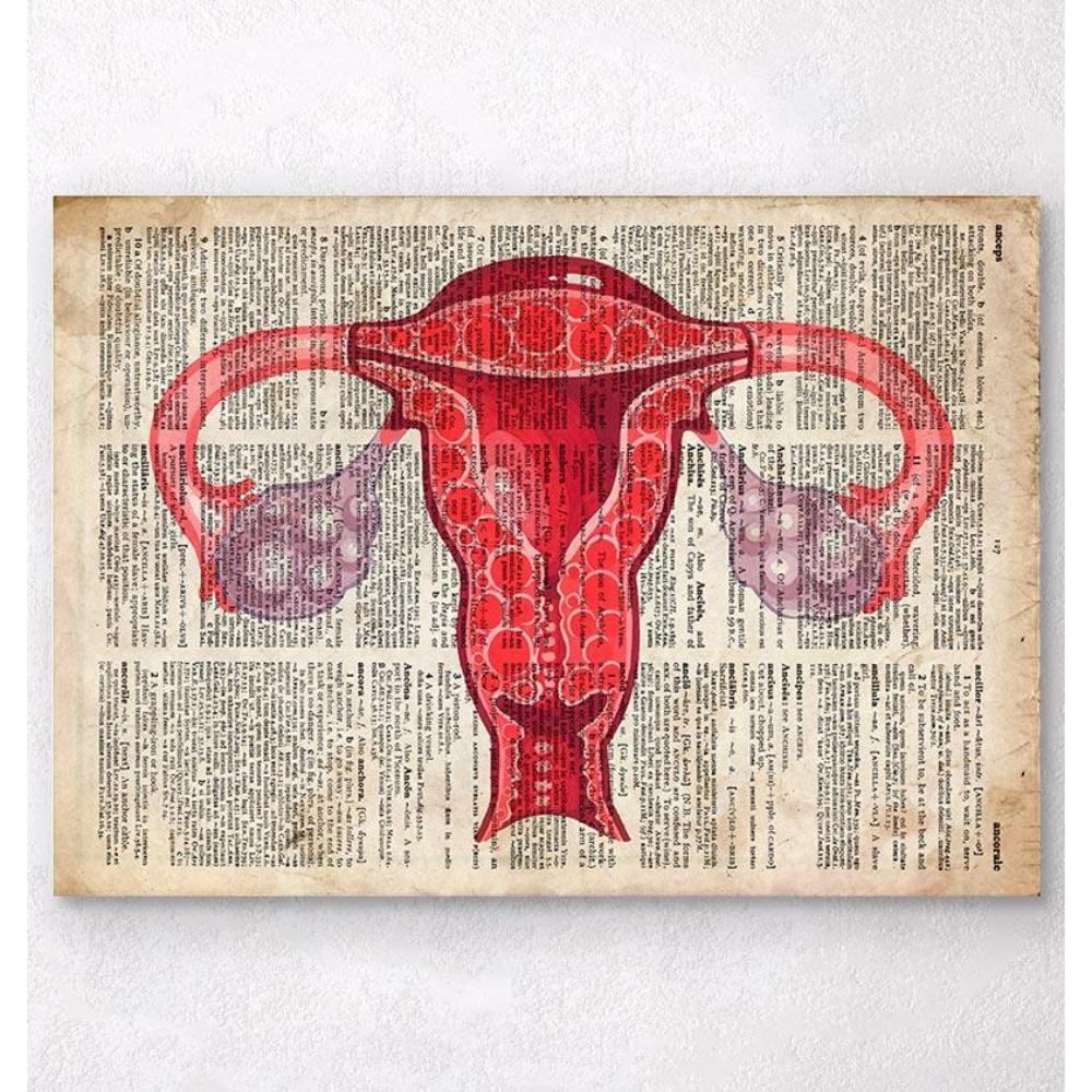 Uterus Anatomy Art Dictionary Print