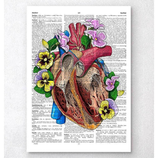 Heart With Flowers II Dictionary Page