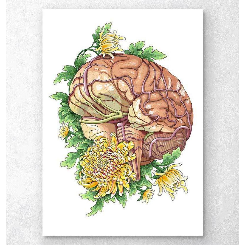 Brain With Flowers