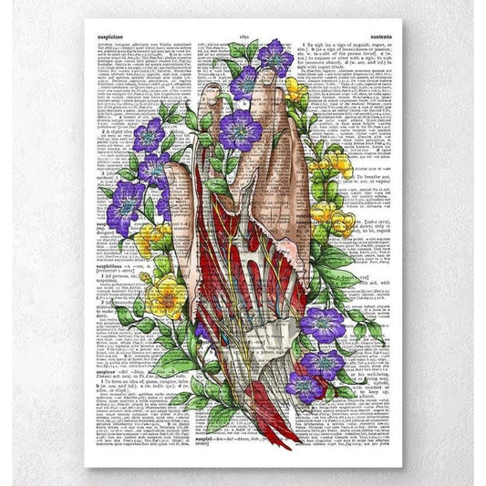 Hand Anatomy Art Dictionary Page