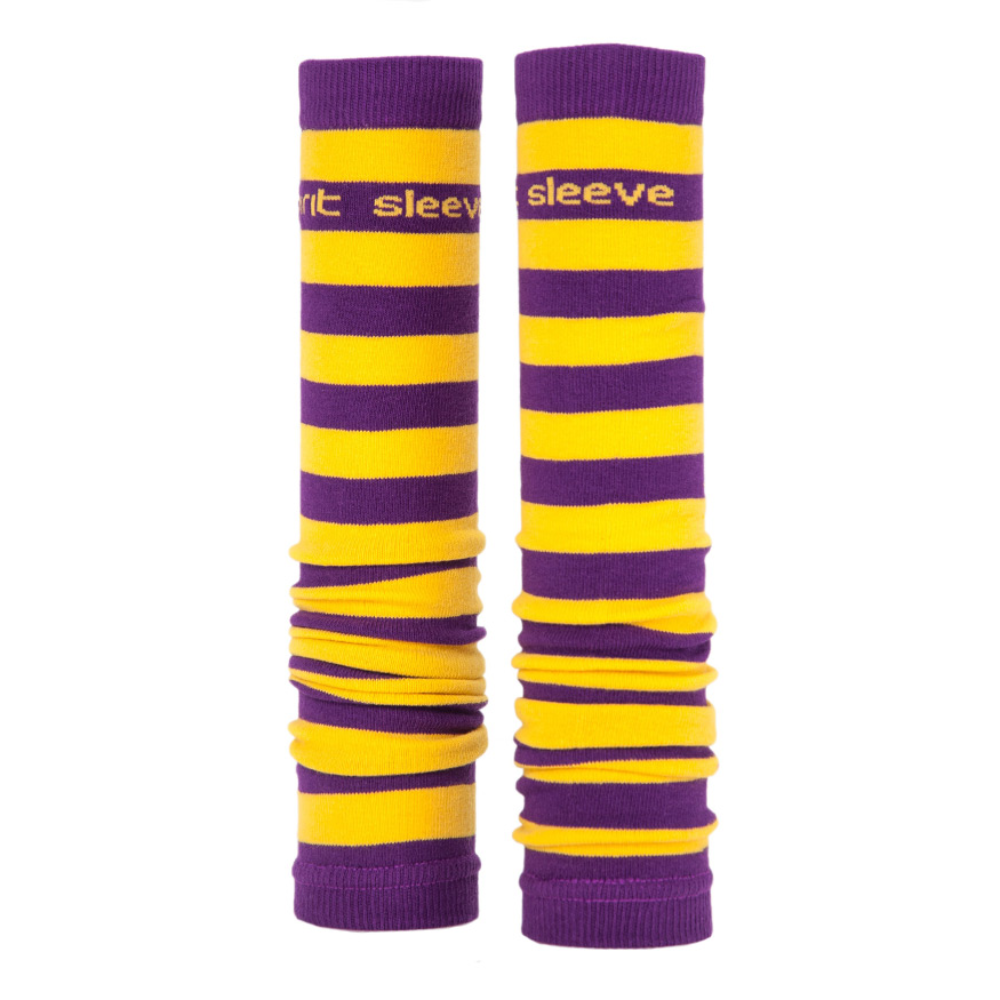 Prestige Med Sleeves Purple Gold Stripes