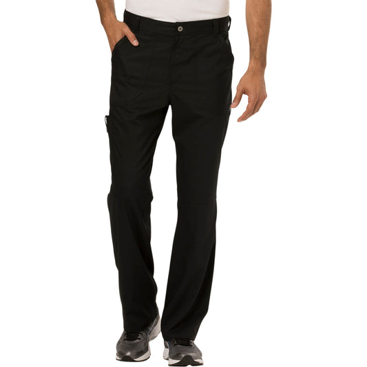 Cherokee Workwear Revolution WW140 Scrubs Pants Men's Fly Front Black