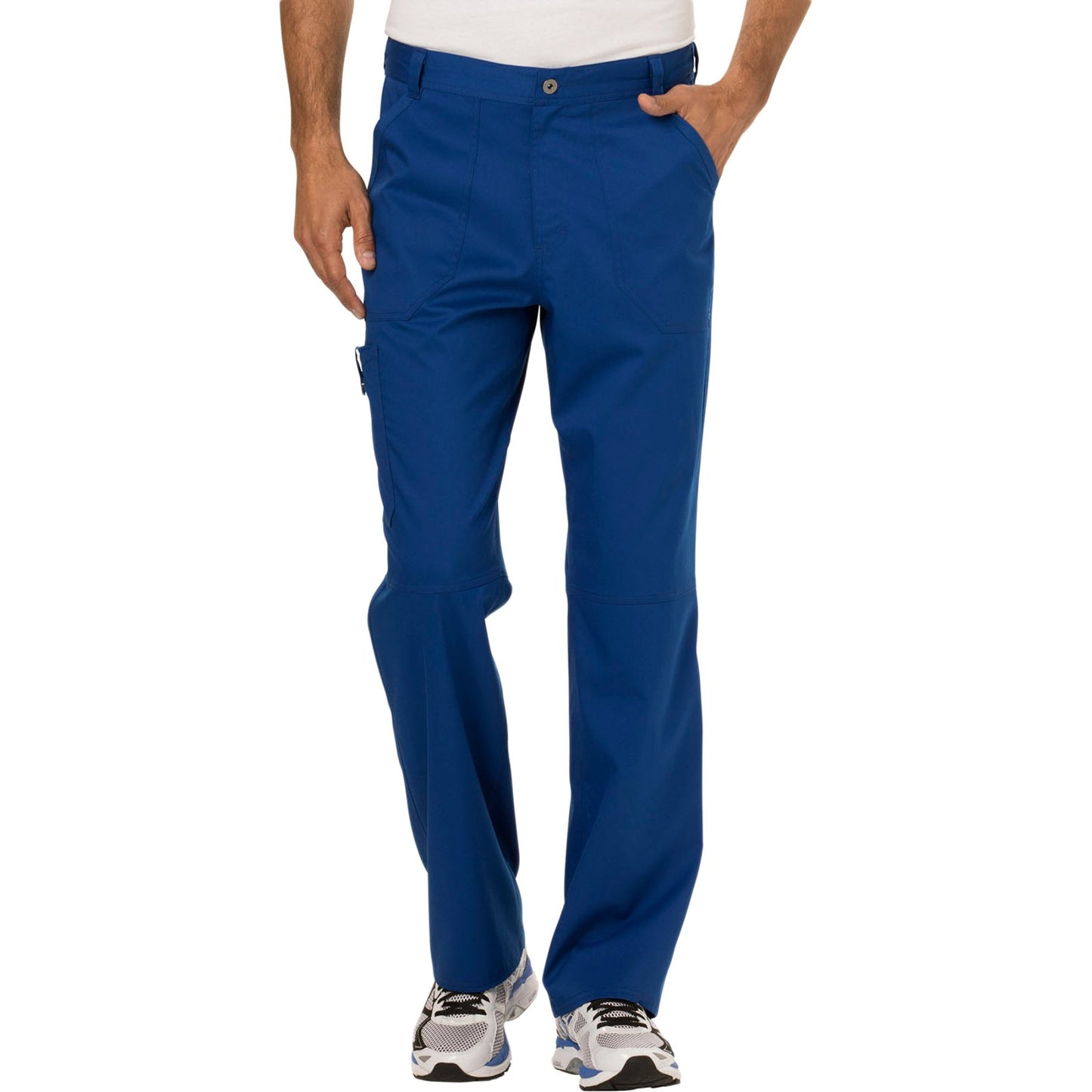 Cherokee Workwear Revolution WW140 Scrubs Pants Men's Fly Front Galaxy Blue