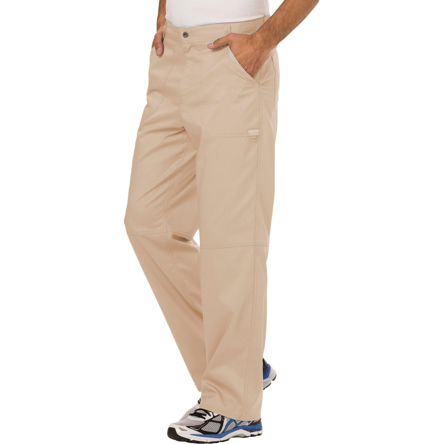 Cherokee Workwear Revolution WW140 Scrubs Pants Men's Fly Front Khaki 4XL