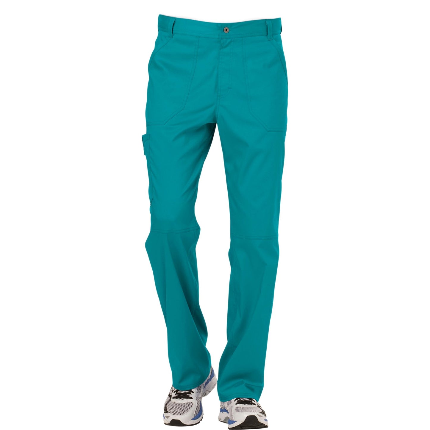 Cherokee Workwear Revolution WW140 Scrubs Pants Men's Fly Front Teal Blue