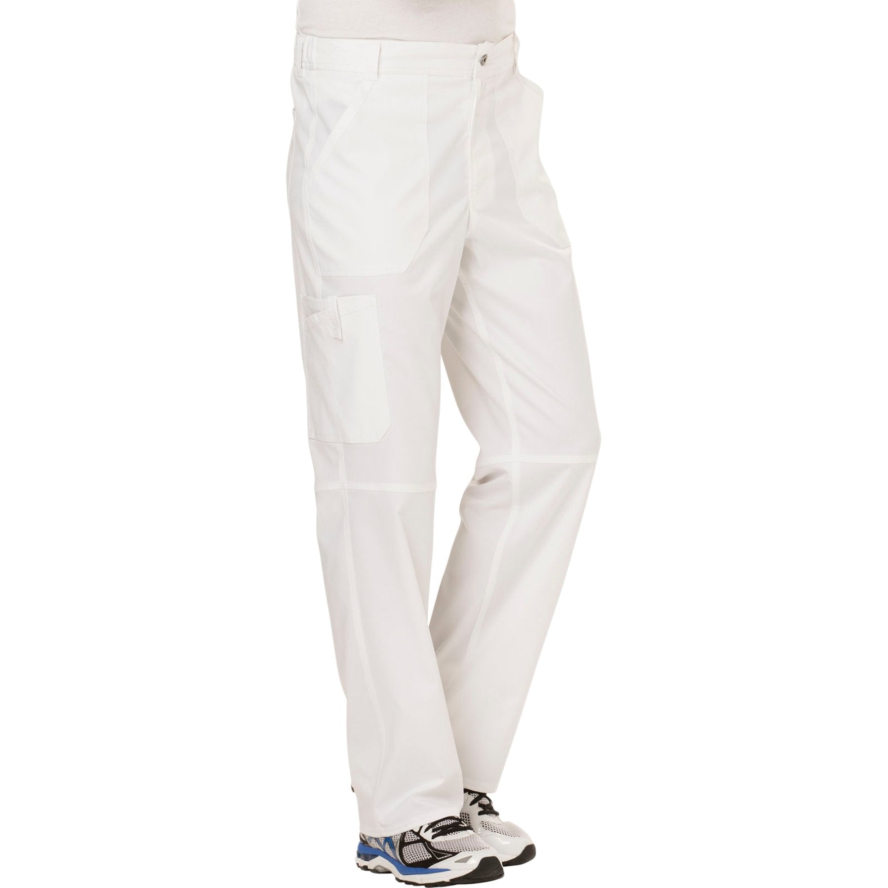 Cherokee Workwear Revolution WW140 Scrubs Pants Men's Fly Front White 5XL