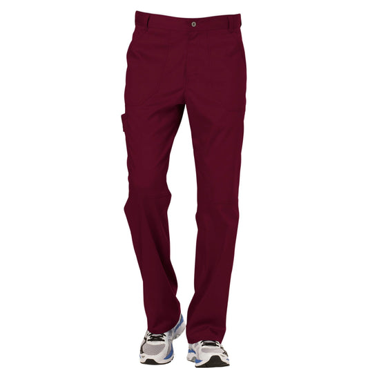 Cherokee Workwear Revolution WW140 Scrubs Pants Men's Fly Front Wine
