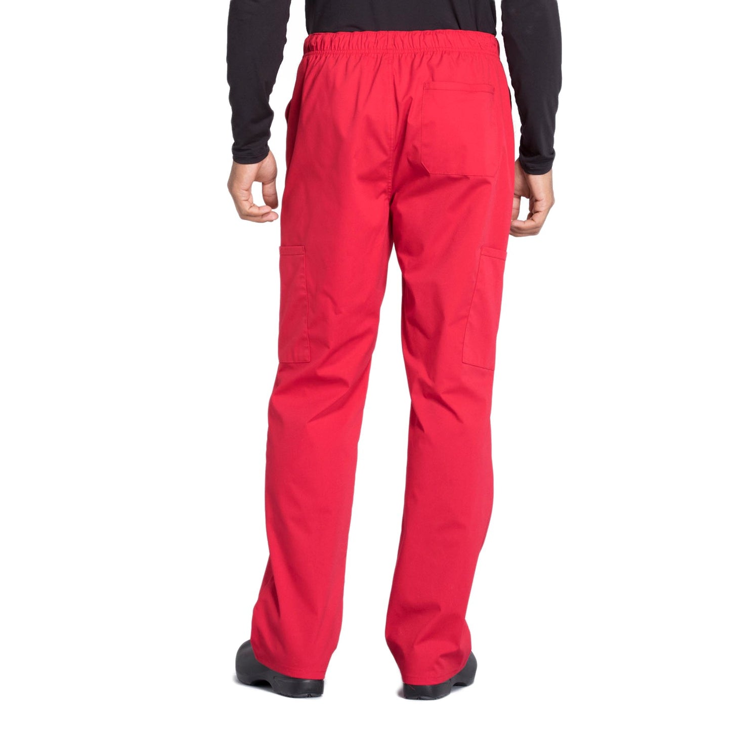 Cherokee Workwear Professionals WW190 Scrubs Pants Men's Tapered Leg Drawstring Cargo Red 3XL