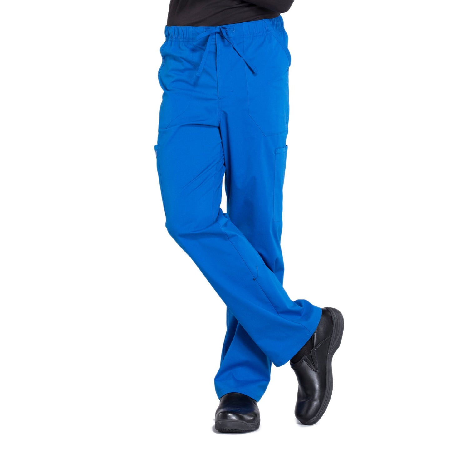 Cherokee Workwear Professionals WW190 Scrubs Pants Men's Tapered Leg Drawstring Cargo Royal