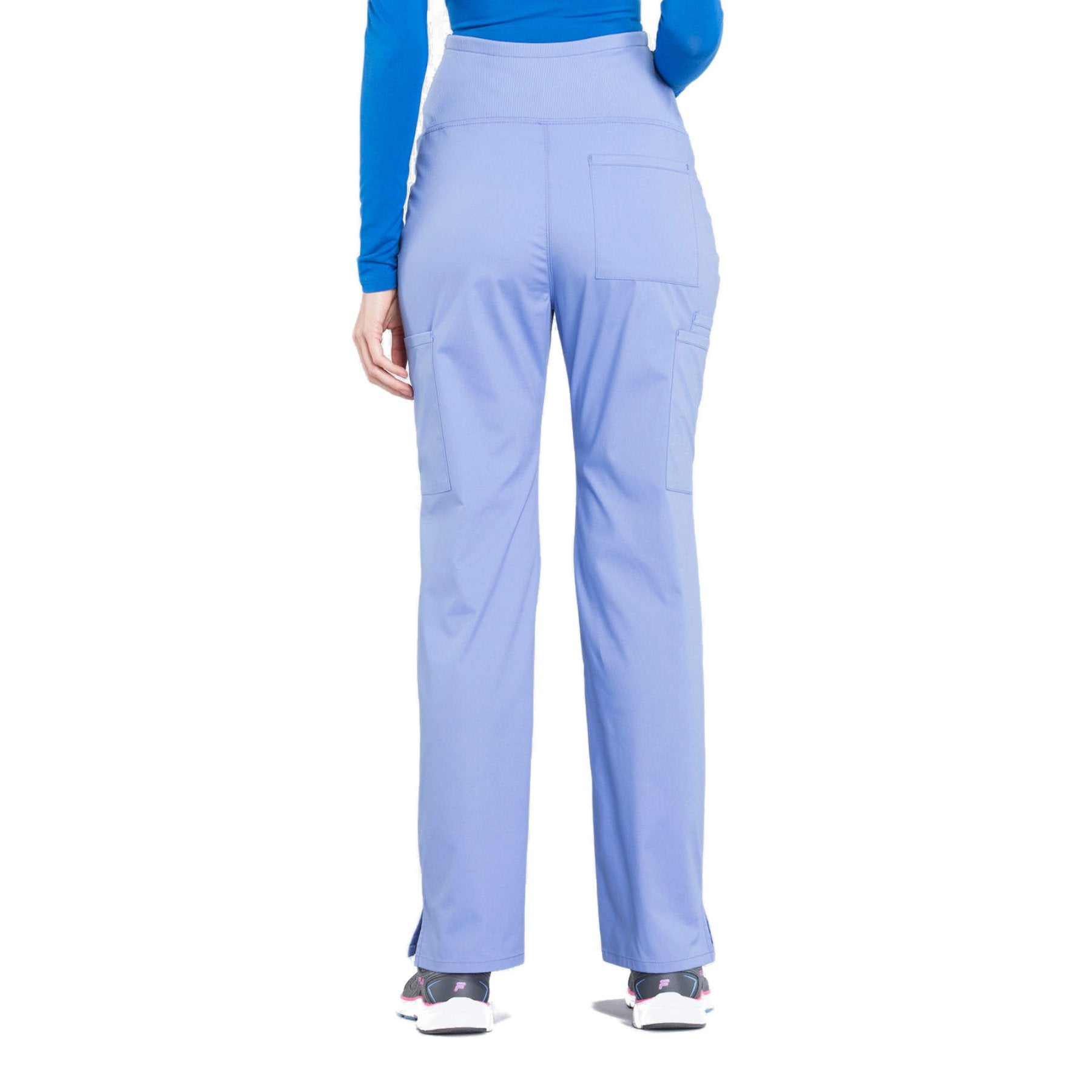 Cherokee Workwear Professionals WW220 Scrubs Pants Maternity Straight Leg Ciel Blue 3XL