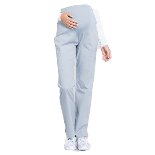 Cherokee Workwear Professionals WW220 Scrubs Pants Maternity Straight Leg Grey