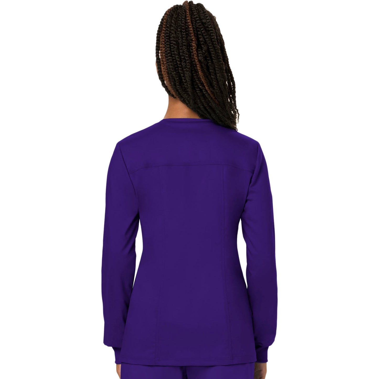 Cherokee Workwear Revolution WW310 Scrubs Jacket Women's Snap Front Warm-up Grape 3XL