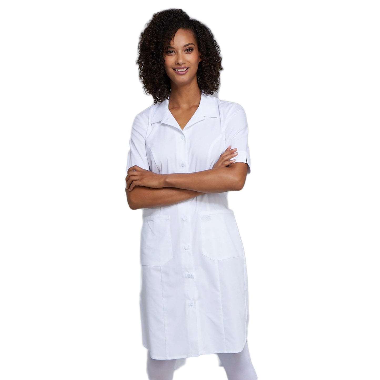 Cherokee Workwear Professionals WW500 Dress Women's Button Front White