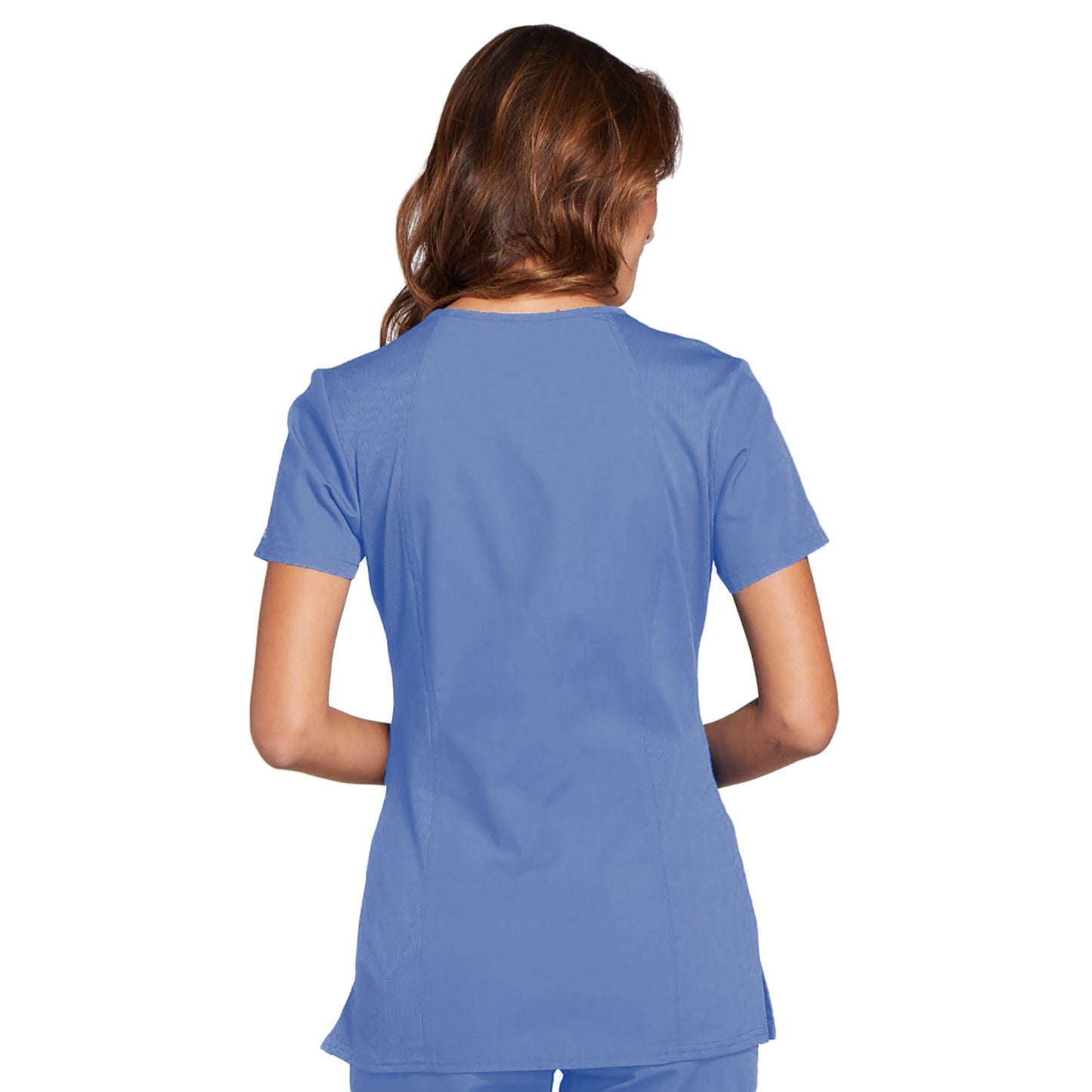 Cherokee Workwear WW645 Scrubs Top Women's V-Neck Ciel Blue 3XL