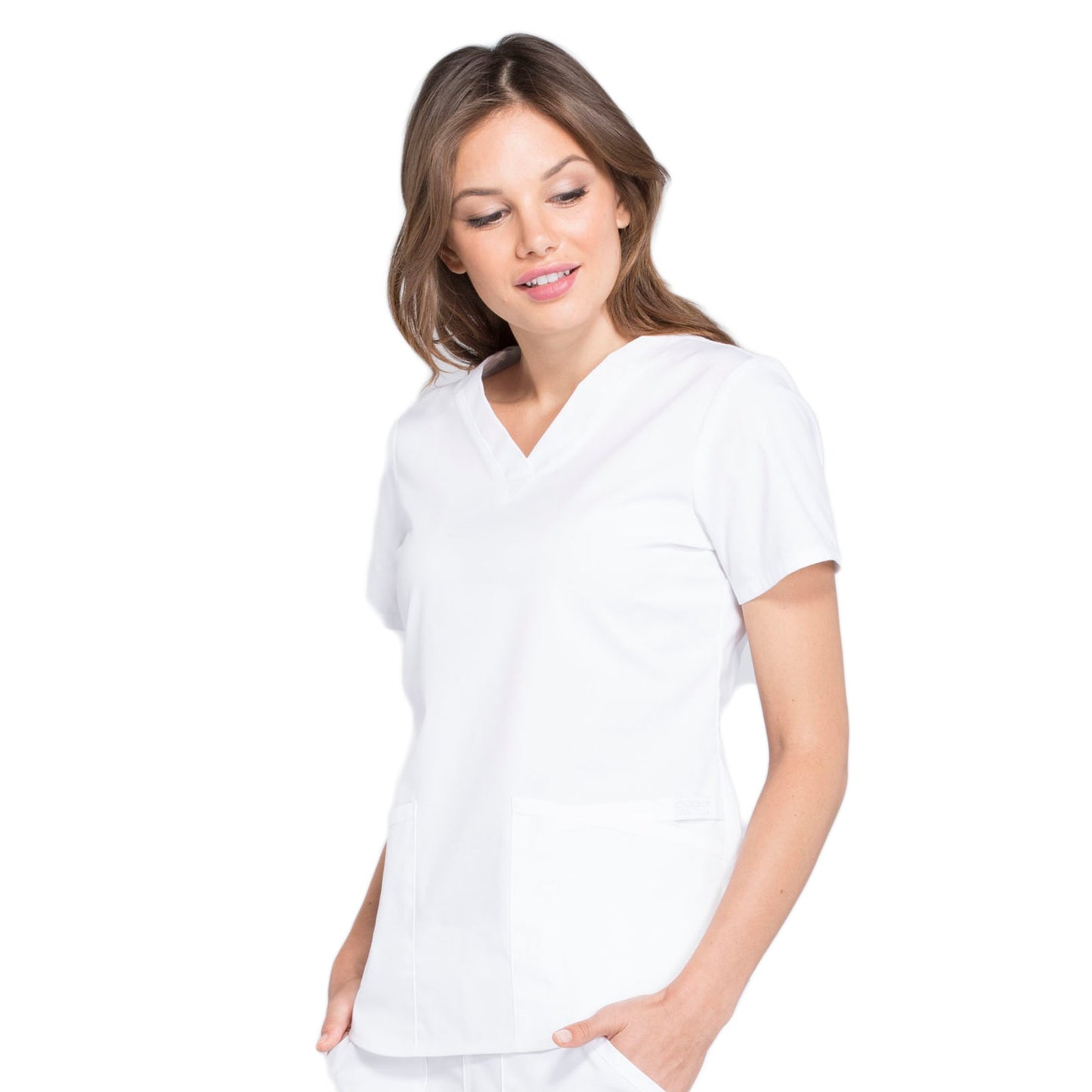 Cherokee Workwear Professionals WW665 Scrubs Top Women's V-Neck White 4XL