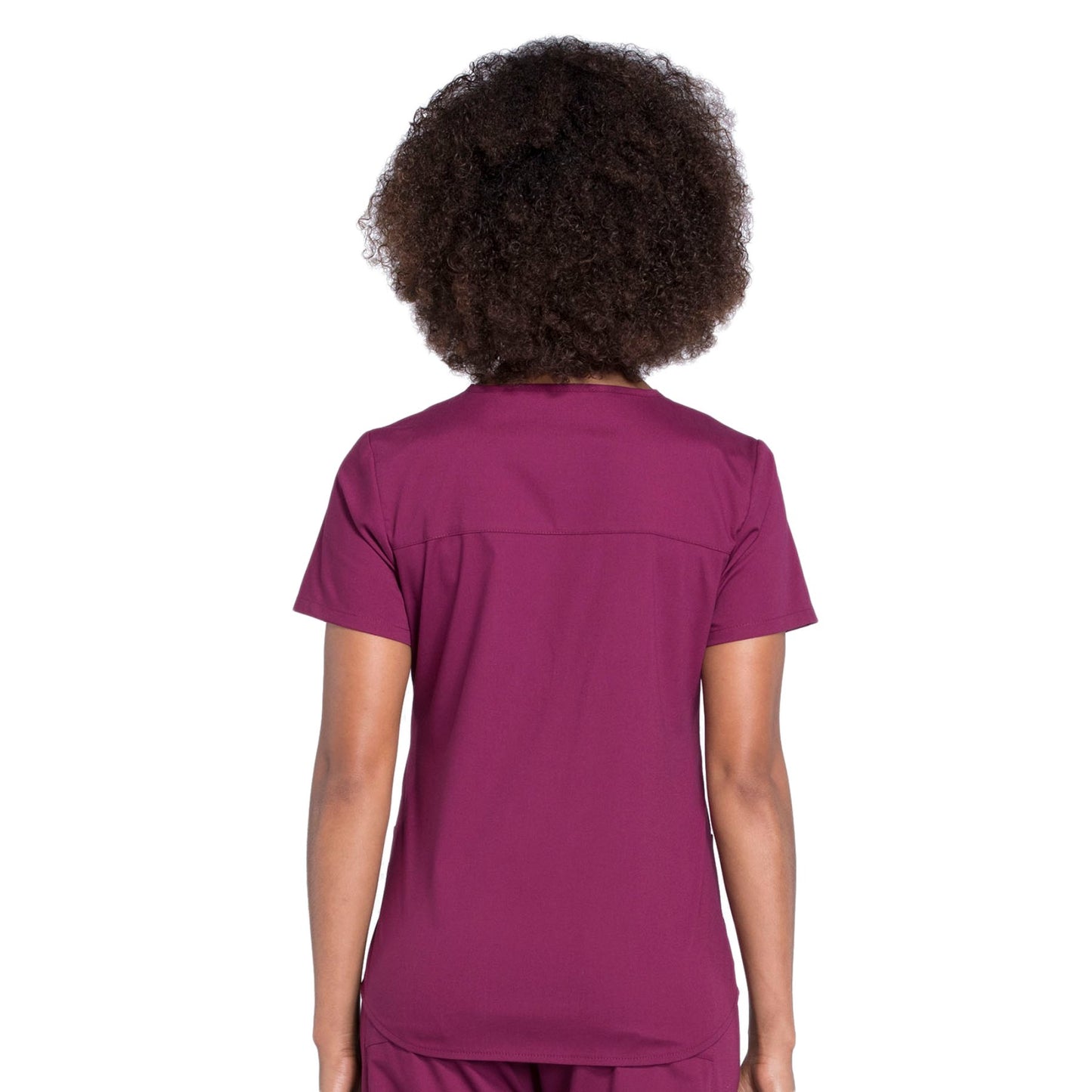 Cherokee Workwear Professionals WW665 Scrubs Top Women's V-Neck Wine 3XL
