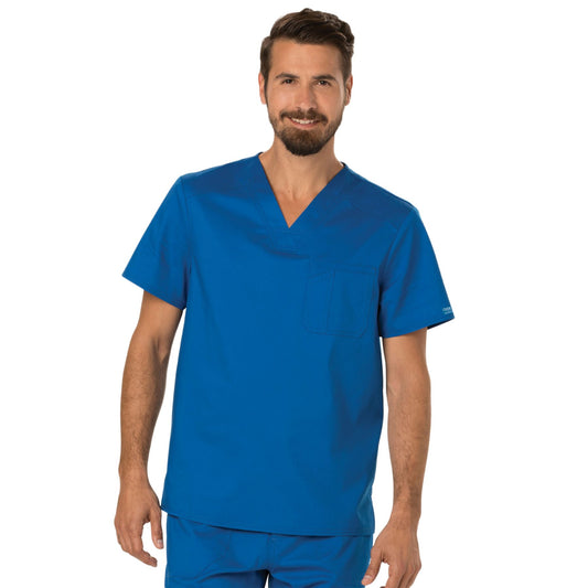 Cherokee Workwear Revolution WW690 Scrubs Top Men's V-Neck Royal