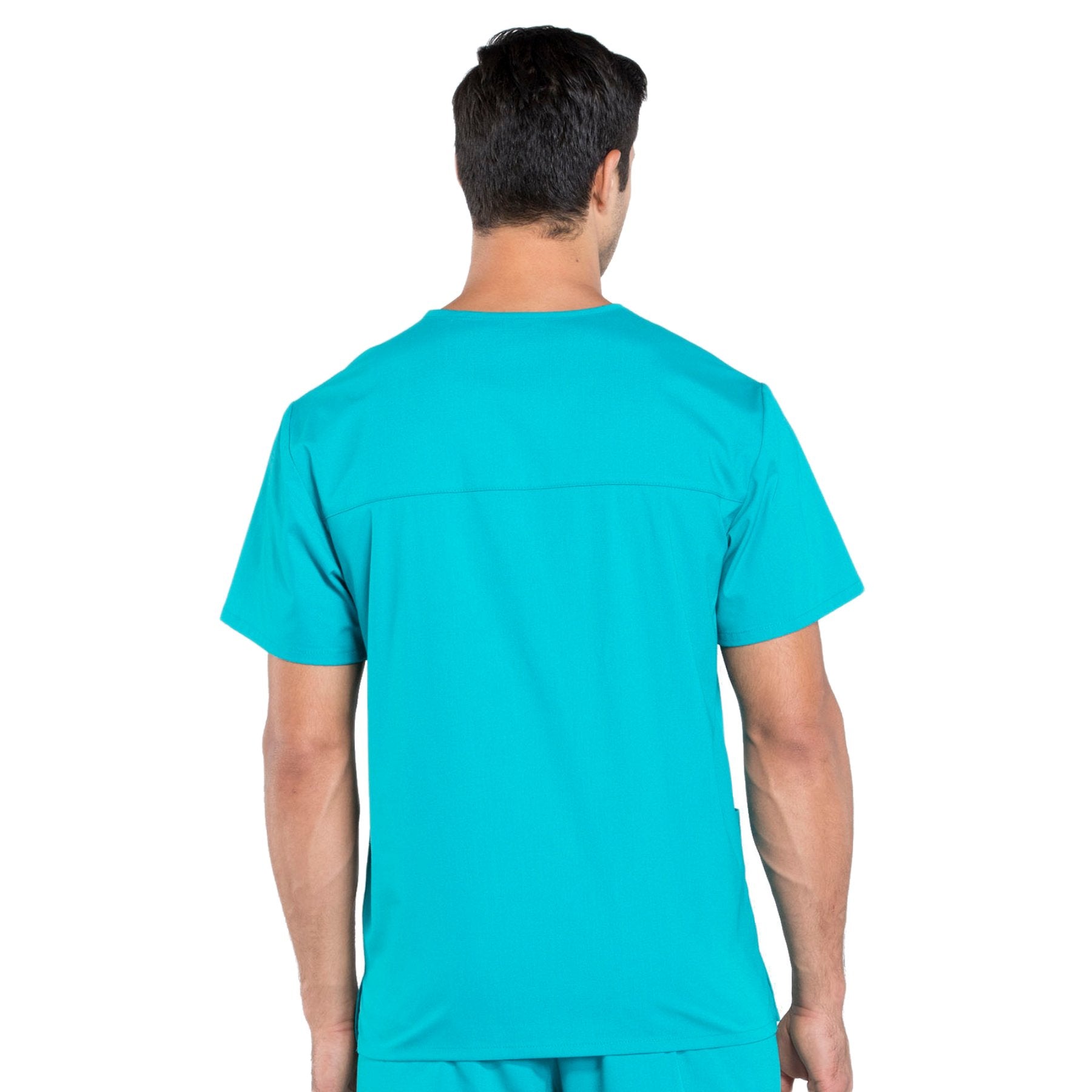 Cherokee Workwear Professionals WW695 Scrubs Top Men's V-Neck Teal Blue 3XL