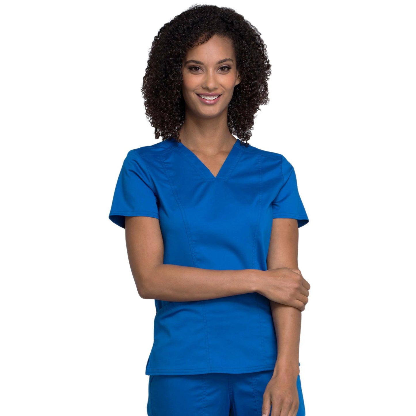 Cherokee Workwear Revolution WW710 Scrubs Top Women's V-Neck Royal