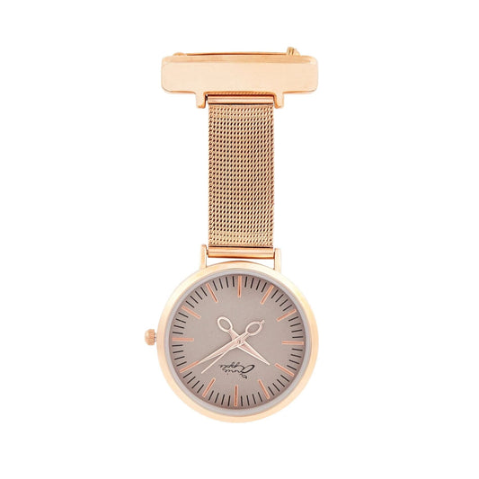 Aurora Grey/Rose Gold Mesh Nurse Fob Watch
