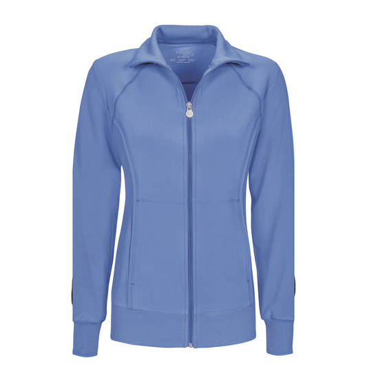 Cherokee Infinity 2391A Scrubs Jacket Women's Zip Front Warm-Up Ciel Blue