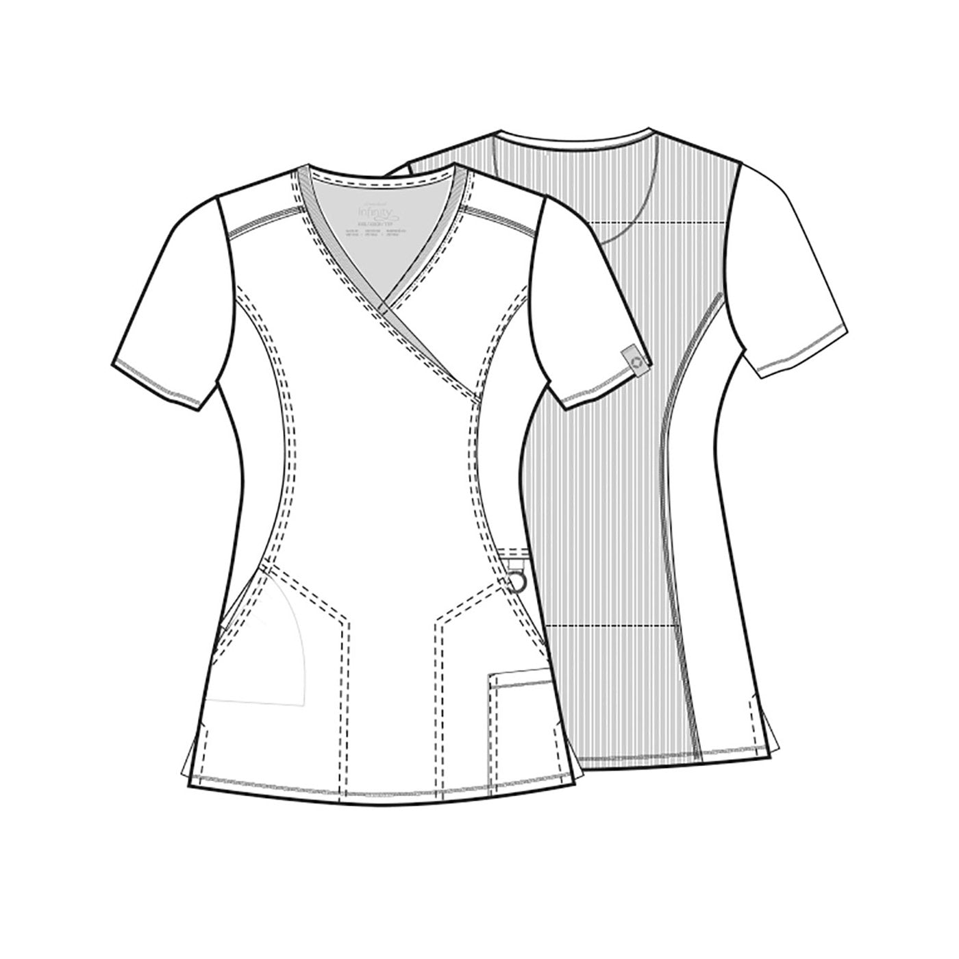 Cherokee Infinity 2625A Scrubs Top Women's Mock Wrap Olive