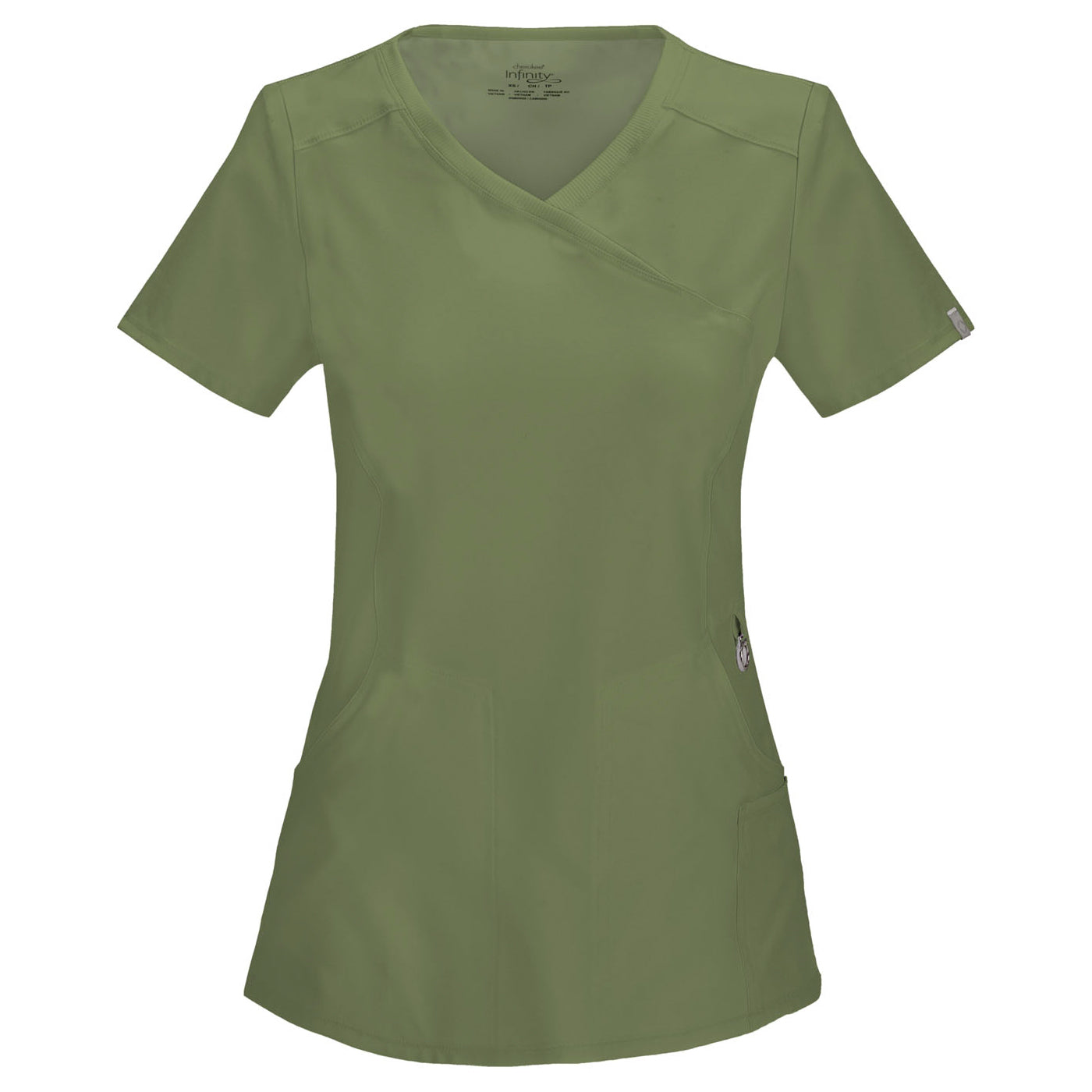 Cherokee Infinity 2625A Scrubs Top Women's Mock Wrap Olive