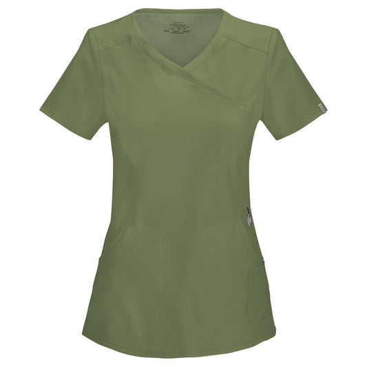 Cherokee Infinity 2625A Scrubs Top Women's Mock Wrap Olive